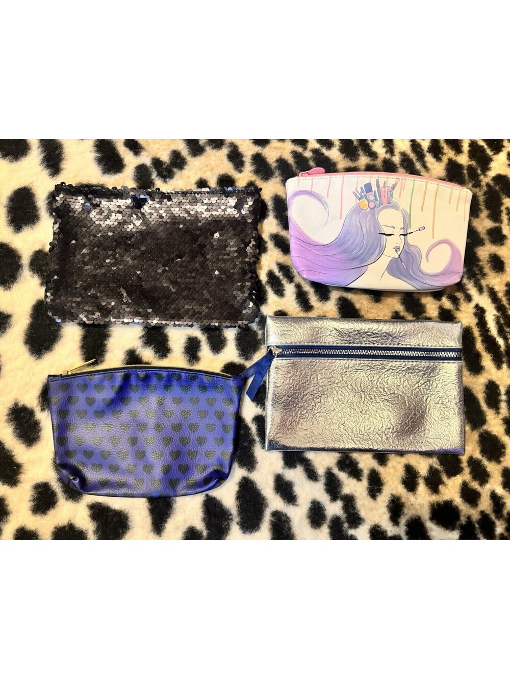 IPSY **LOT** of 4 IPSY Cosmetic Makeup Bags Pouches NEVER USED Lot #3
